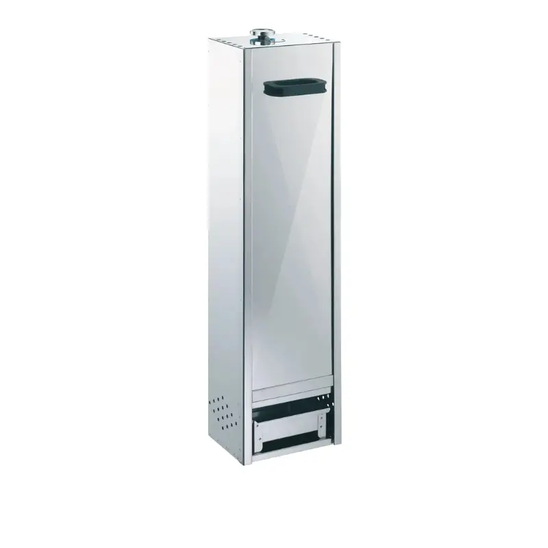 [PROB-73-3] Stainless steel smoking oven with slider, H 100 x W 26 x D 21 cm (for approx. 12 fish)