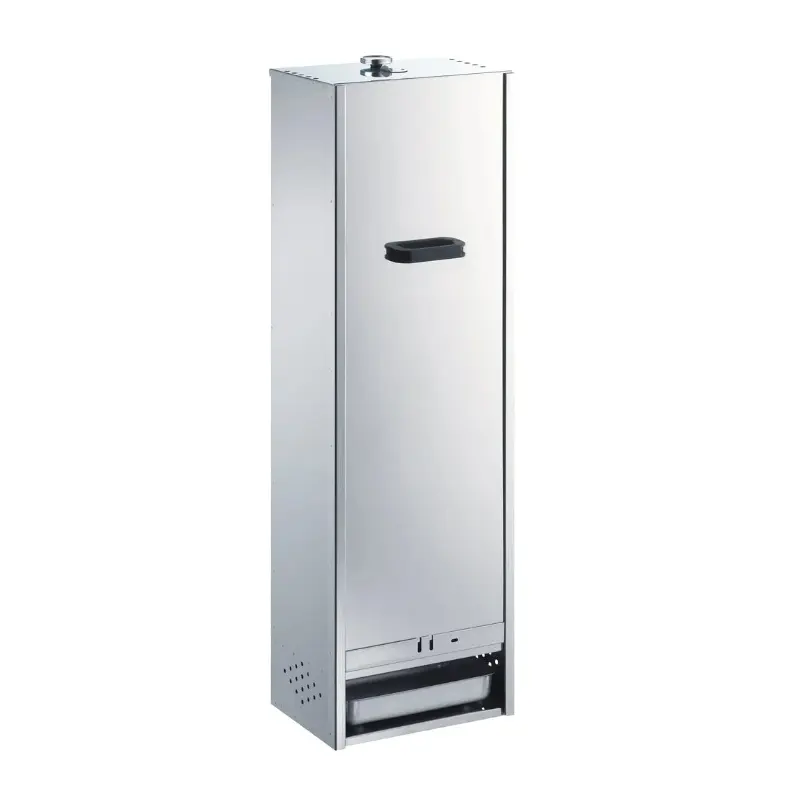 [PROB-73-7] Stainless steel smoking oven with slider, H 120 x W 39 x D 28 cm (for approx. 40 fish hanging/lying)