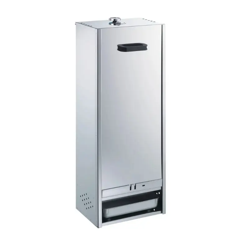 [PROB-73-8] Stainless steel smoking oven with slider, H 100 x W 39 x D 28 cm (for approx. 28 fish lying or approx. 40 fish hanging)