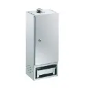 Räucherofen aus Edelstahl mit Tür, H 65 x B 26 x T 21 cm (für ca. 6 Fische hängend)