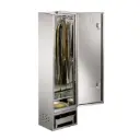 Räucherofen aus Edelstahl mit Tür, H 100 x B 26 x T 21 cm (für ca. 12 Fische oder 6 Aale hängend) 