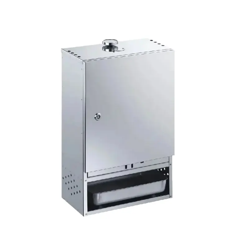 [PROB-73-13] Stainless steel smoker with door, H 60 x W 39 x D 28 cm (for about 12 fish lying down)