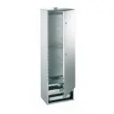 Räucherofen aus Edelstahl kreismarmoriert mit Tür, H 120 x B 39 x T 28 cm (für ca. 40 Fische hängend/liegend)