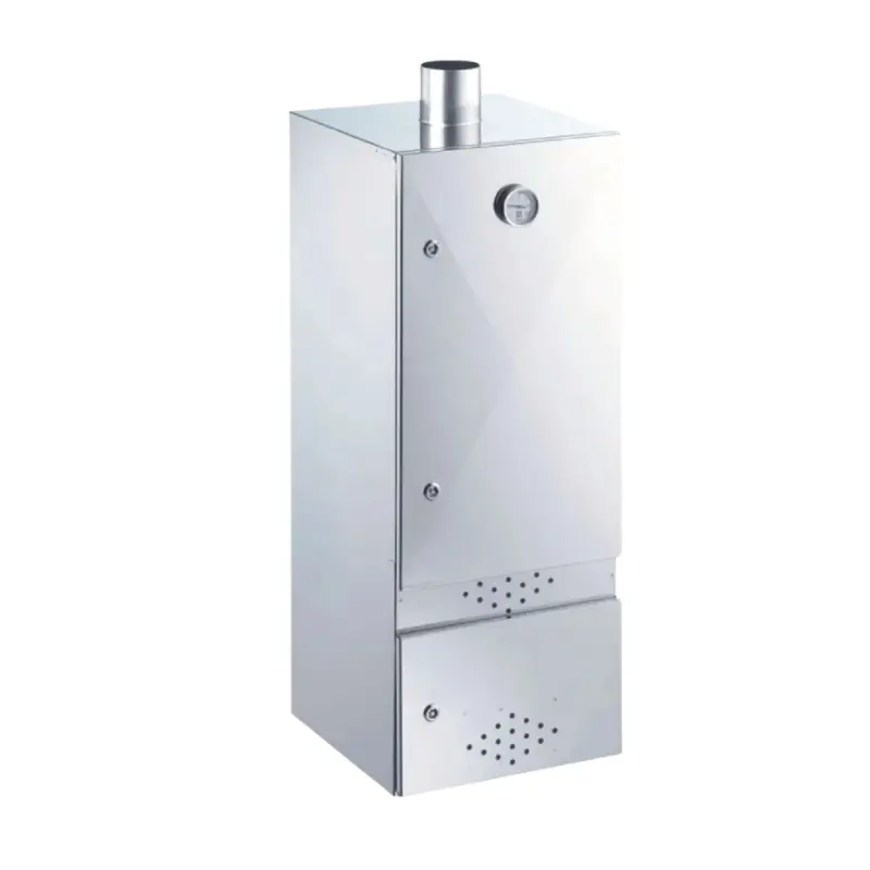 Kalträucherschrank aus Edelstahl "Maxi" mit 2 Türen, H 170 x B 50 x T 50 cm (für bis zu 20 Kg Räuchergut)