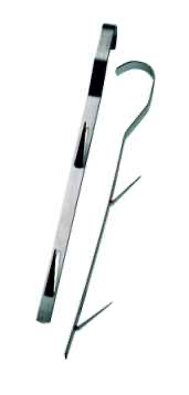 [PROB-73-40] Professional smoking hook, 23 cm stainless steel