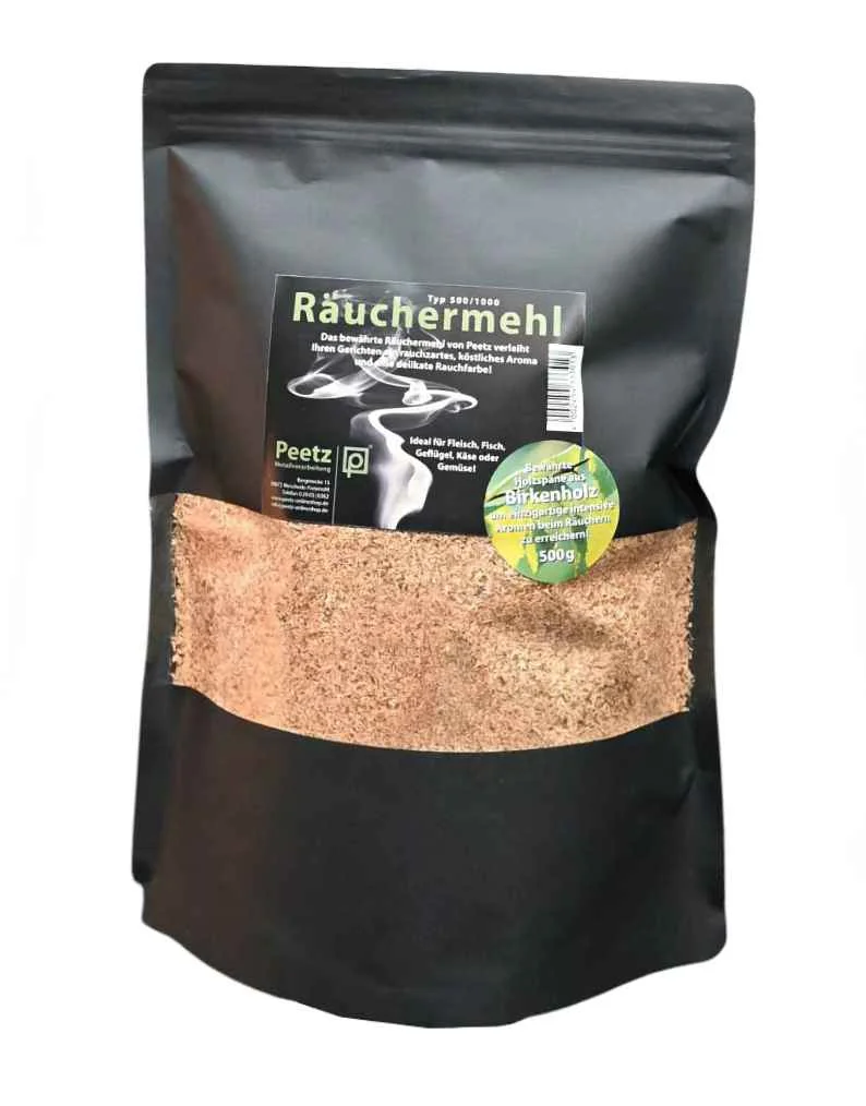Räuchermehl Birkenholz 500 g wiederverschließbar