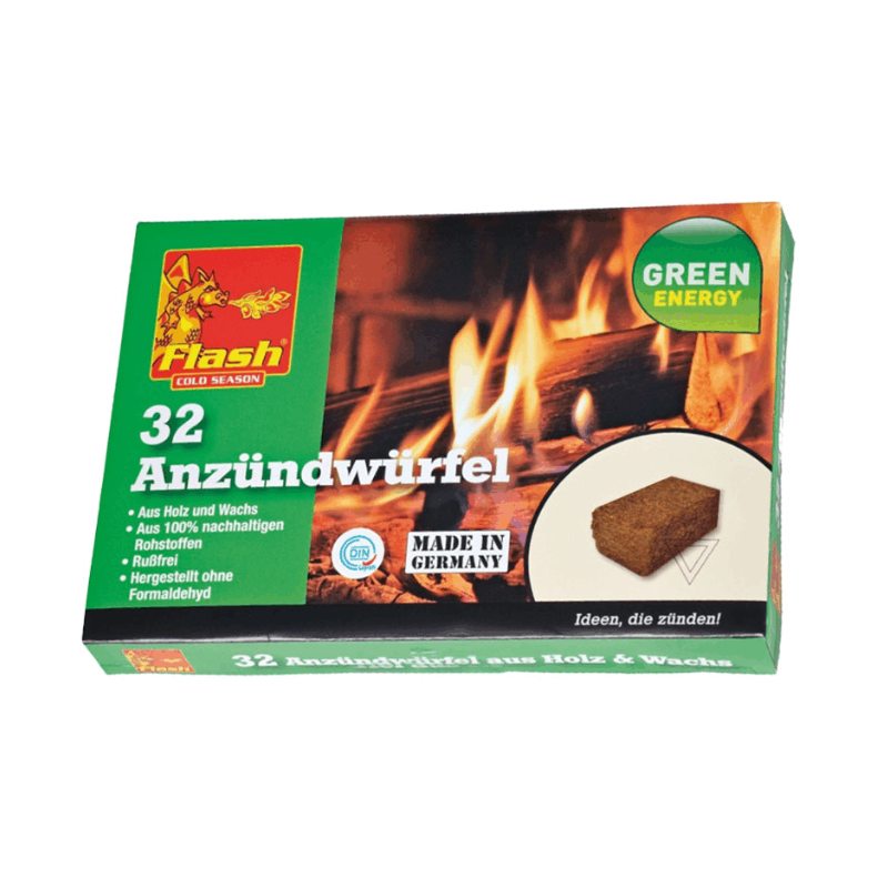 [PROB-73-94] Anzünder, 32 Stück auf Naturbasis (Holz & Bienenwachs)
