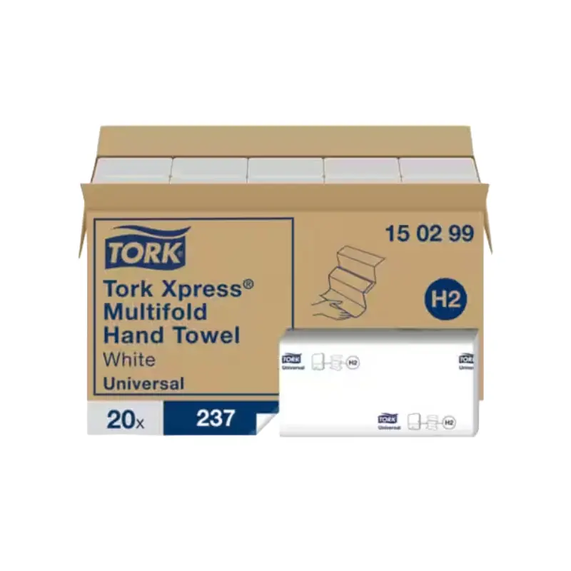 Tork Express Universal  100% Recycelt Papierhandtücher 2-lagig (1 Karton mit 20 Packungen á 237 Blatt)