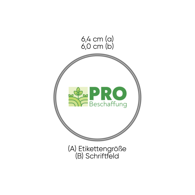 Etiketten auf Rolle, rund, 6 cm, z. B. als Deckeletikette (500)