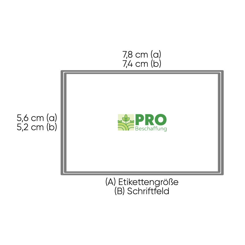 Etiketten, DIN A8, Querformat, beidseitig bedruckt, dünner Karton, z. B. als Umhängeetikette (500)
