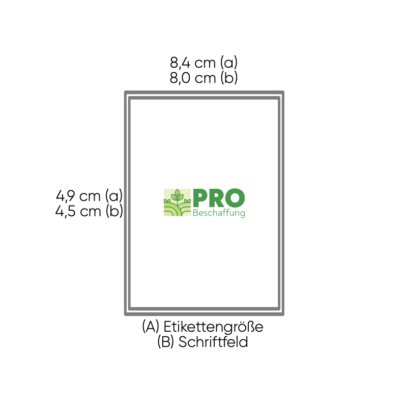 Etiketten, Hochformat, beidseitig bedruckt, dünner Karton, z. B. als Umhängeetikette (500)