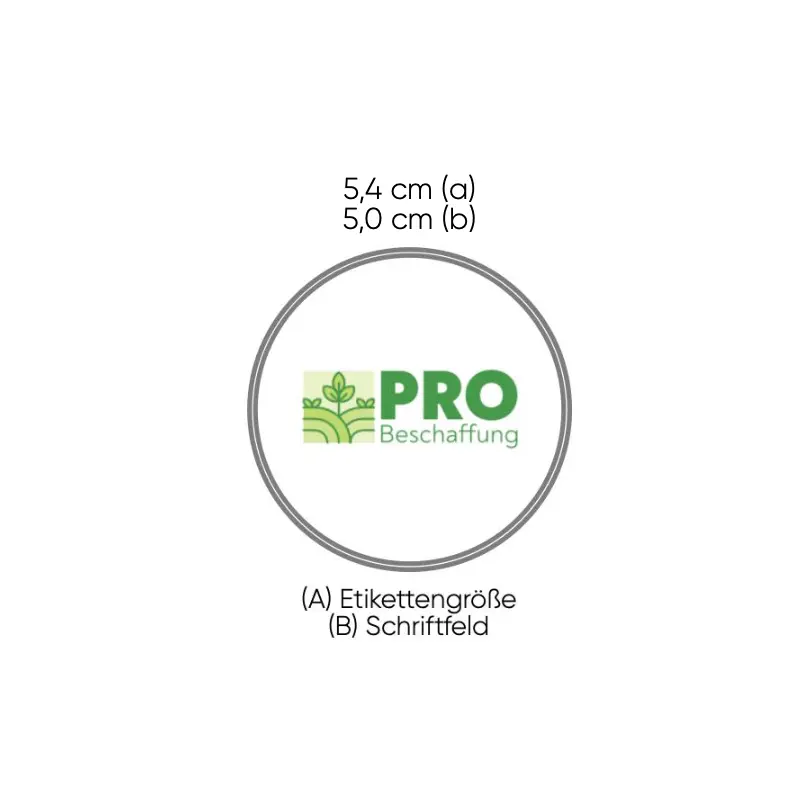 Klebeetiketten auf Rolle, rund, 5 cm, z. B. auf Vakuumbeutel