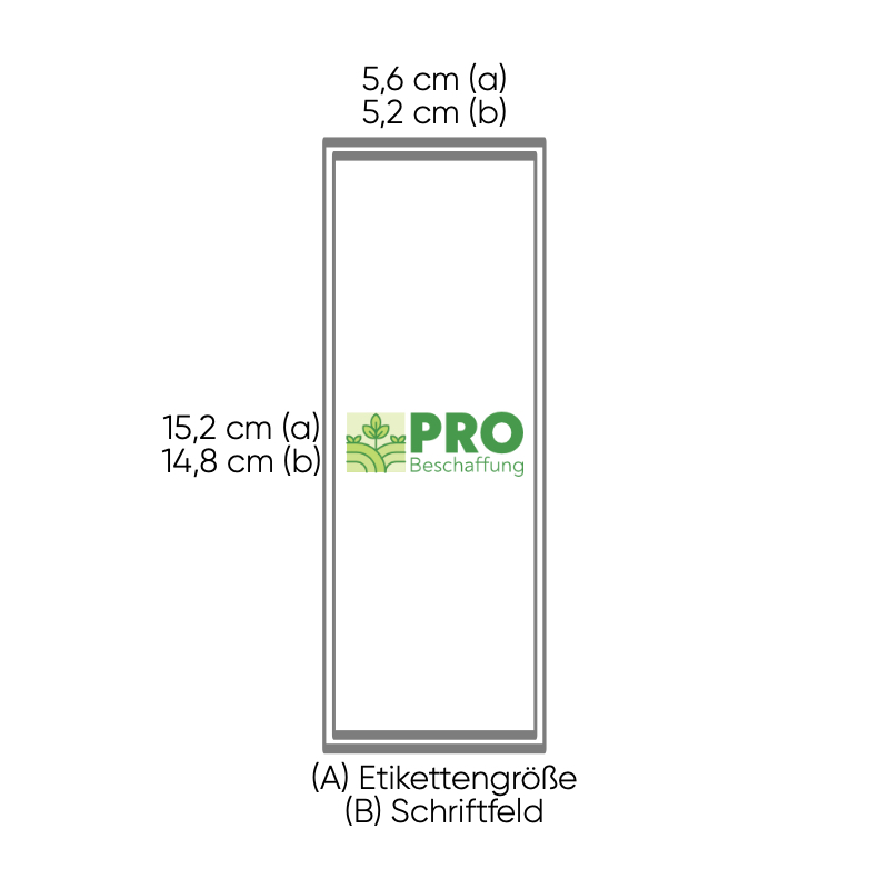 Etiketten, DIN A7 lang, Hochformat, beidseitig bedruckt, dünner Karton, z. B. als Umhängeetikette (500, Bio-Rohmilch 0,5 Liter KO)