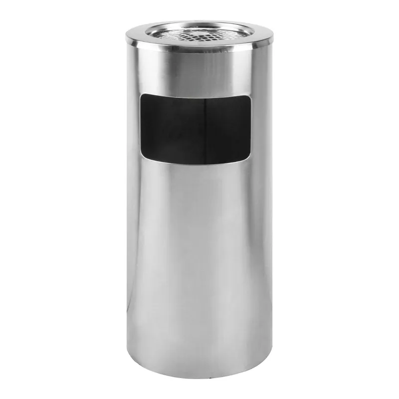 [PROB-56-37] Bin with ashtray for 20 litres, stainless steel