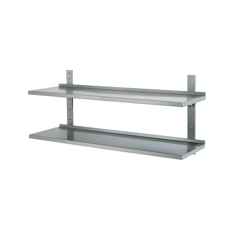 Wandregal Set Edelstahl (1200 x 355 mm), komplett