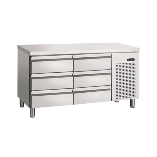 [PB3-130] Cooling table with 6 drawers / W 134.2 x D 70 x H 85 cm