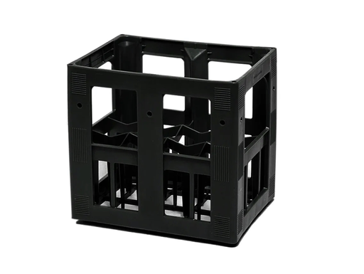 [PB64-13] Plastic crate / black / 12 x 1 liter bottles / 1 piece