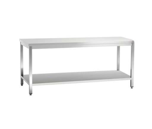 [PROB-27-107] Arbeitstisch aus Edelstahl, 200 cm x 60 cm