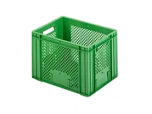[PB64-6] Plastic crate / green / 40 x 30 x 27.20 cm / 1 piece