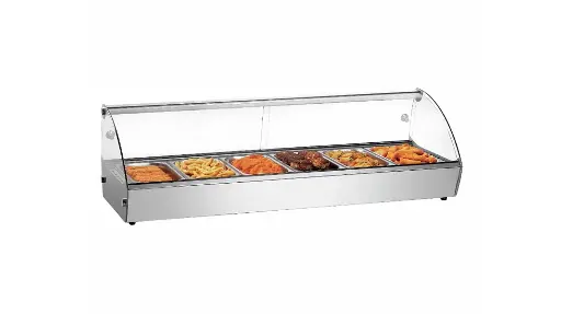 [PB3-55] Aufsatzvitrine für warme Speisen / für 6 Produkte