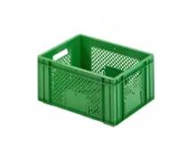 [PB64-5] Plastic crate / green / 40 x 30 x 19.30 cm / 1 piece