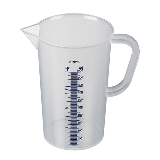 [PB11-2] ﻿Measuring jug with handle / blue scale / 1.000 ml﻿