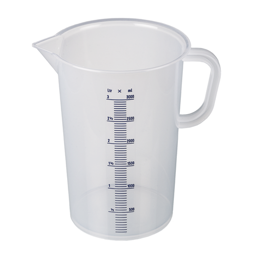 [PB11-3] ﻿Measuring jug with handle / blue scale / 3.000 ml﻿