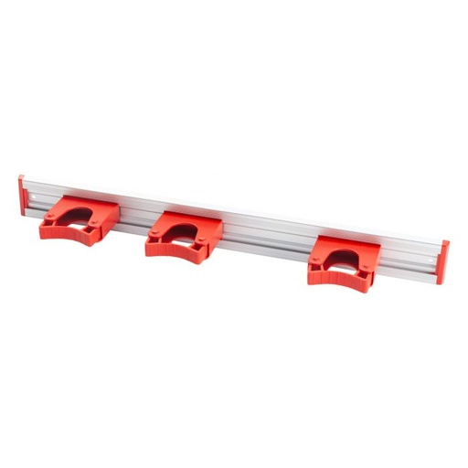 [PB36-5rot] Alu-Geräteleiste / 3 Stielhalterungen / 517 x 55 mm / rot