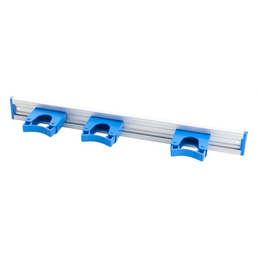 [PB36-5blau] Alu-Geräteleiste / 3 Stielhalterungen / 517 x 55 mm / blau