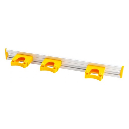 [PB36-5gelb] Aluminum appliance rail / 3 handle holders / yellow
