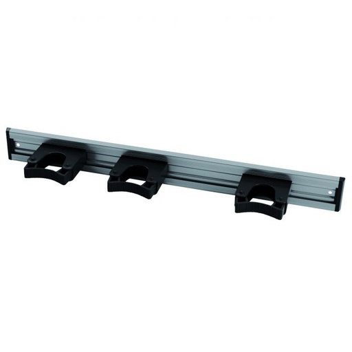 [PB36-5schwarz] Alu-Geräteleiste / 3 Stielhalterungen / 517 x 55 mm / schwarz