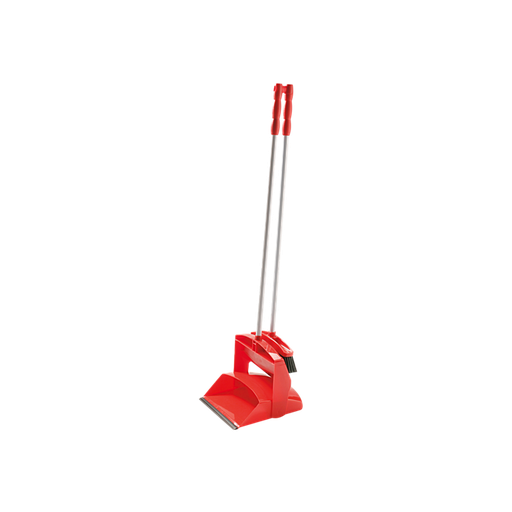[PB36-46rot] Kehrgarnitur mit langem Stahlstiel / Ø 0,20 mm / 1000 mm hoch / weich / rot