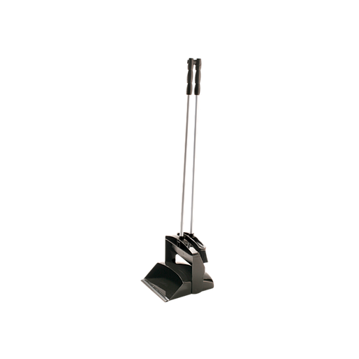 [PB36-46schwarz] Kehrgarnitur mit langem Stahlstiel / Ø 0,20 mm / 1000 mm hoch / weich / schwarz