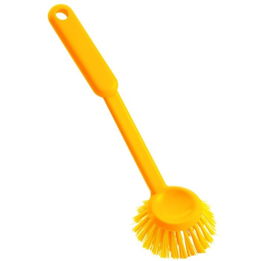 [PB36-12gelb-fc] Dishwashing brush / round / Ø 0.35 mm / 255 mm long / medium / yellow-fc