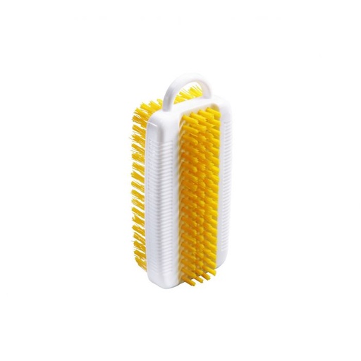 [PB36-14gelb] Nailbrush/washing brush / double-sided / Ø 0.35 mm / 110 mm long / medium hard / yellow