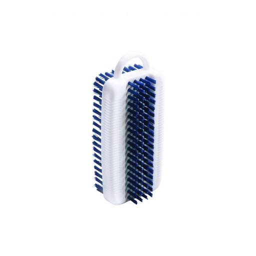 [PB36-14blau] Nagelbürste/Waschbürste / beidseitig / Ø 0,35 mm / 110 mm lang / mittelhart / blau
