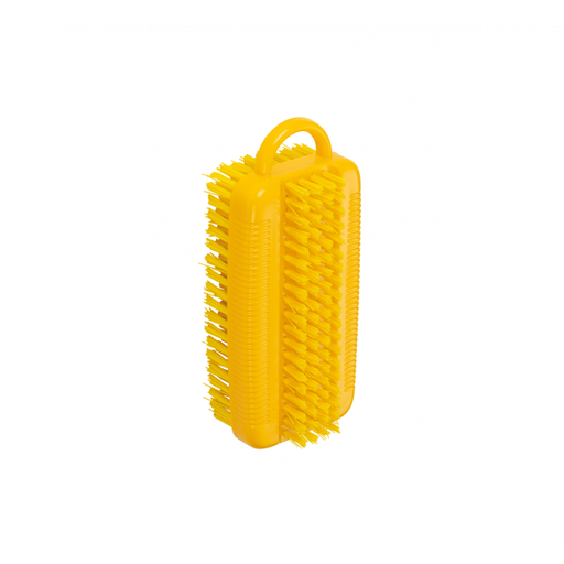 [PB36-14gelb-fc] Nailbrush/washing brush / double-sided / Ø 0.35 mm / 110 mm long / medium hard / yellow-fc