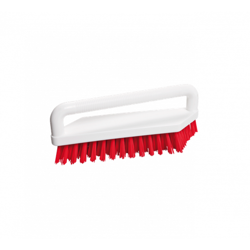 [PB36-52rot] Scrubbing brush with handle / Ø 0.50 mm / 180 mm long / hard /red