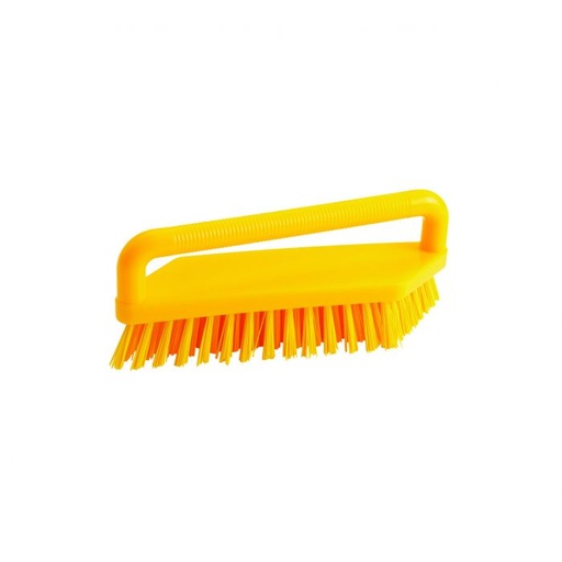[PB36-52gelb-fc] Scrubbing brush with handle / Ø 0.50 mm / 180 mm long / hard / yellow-fc