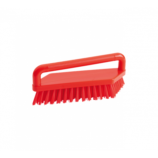 [PB36-52rot-fc] Scrubbing brush with handle / Ø 0.50 mm / 180 mm long / hard / red-fc