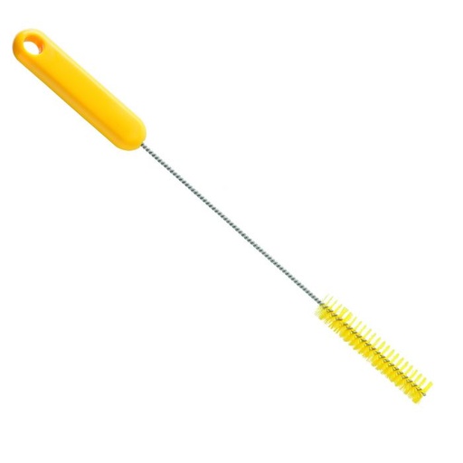 [PB36-65gelb-fc] Pipe brush / stainless steel wire / Ø 0.35 mm / 305 mm long / hard / yellow-fc