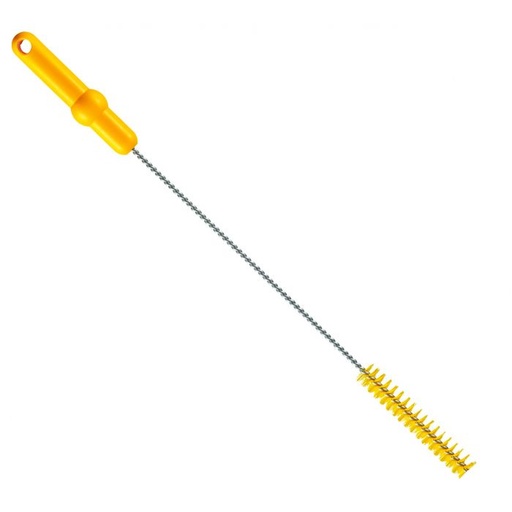 [PB36-74gelb-fc] Pipe brush / stainless steel wire / Ø 0.50 mm / 500 mm long / hard / yellow-fc