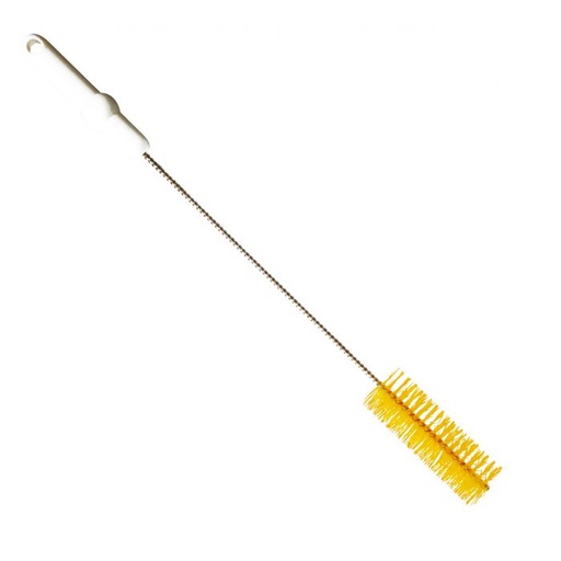 [PB36-75gelb] Rohrbürste / Edelstahldraht / Ø 0,50 mm / 500 mm lang / mittel / gelb