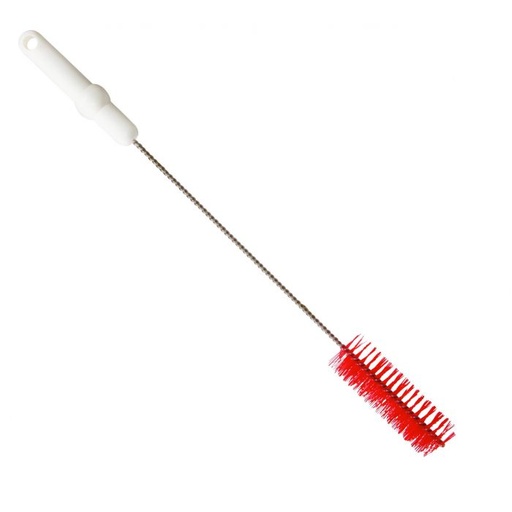 [PB36-75rot] Rohrbürste / Edelstahldraht / Ø 0,50 mm / 500 mm lang / mittel / rot
