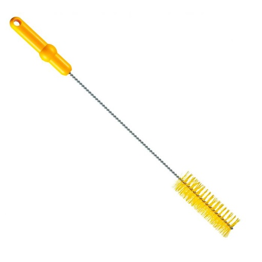 [PB36-75gelb-fc] Rohrbürste / Edelstahldraht / Ø 0,50 mm / 500 mm lang / mittel / gelb-fc