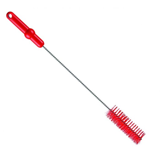 [PB36-75rot-fc] Rohrbürste / Edelstahldraht / Ø 0,50 mm / 500 mm lang / mittel / rot-fc