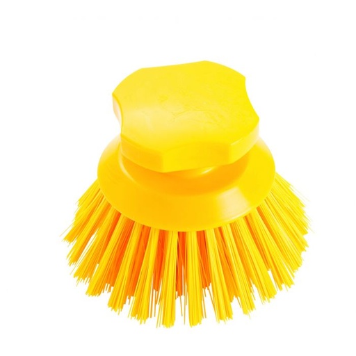 [PB36-90gelb-fc] Button brush / Ø 0.50 mm / Ø 120 mm wide / hard / yellow-fc