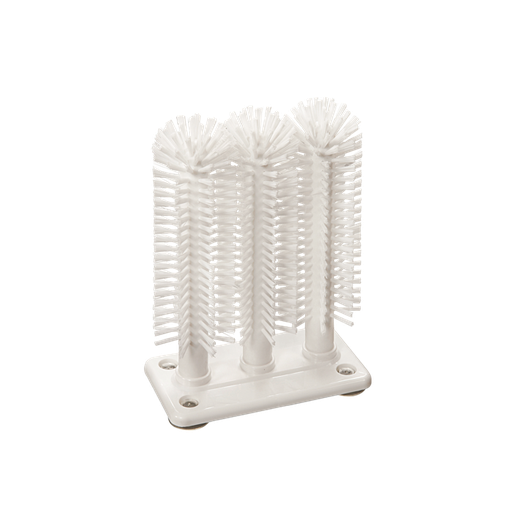 [PB36-92] Glasswasher set / 3 brushes / 4 suction cups / Ø 0.35 mm / 265 mm high / medium / white