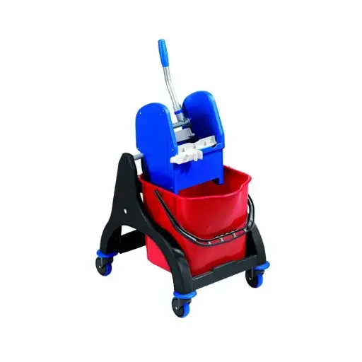 [PB36-104] Single wheelie bin with mop press
