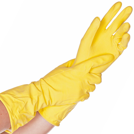 [PB40-20gelb] Haushaltshandschuh / Hygostar Soft / Latex / gelb / 1 Beutel / 12 Paar